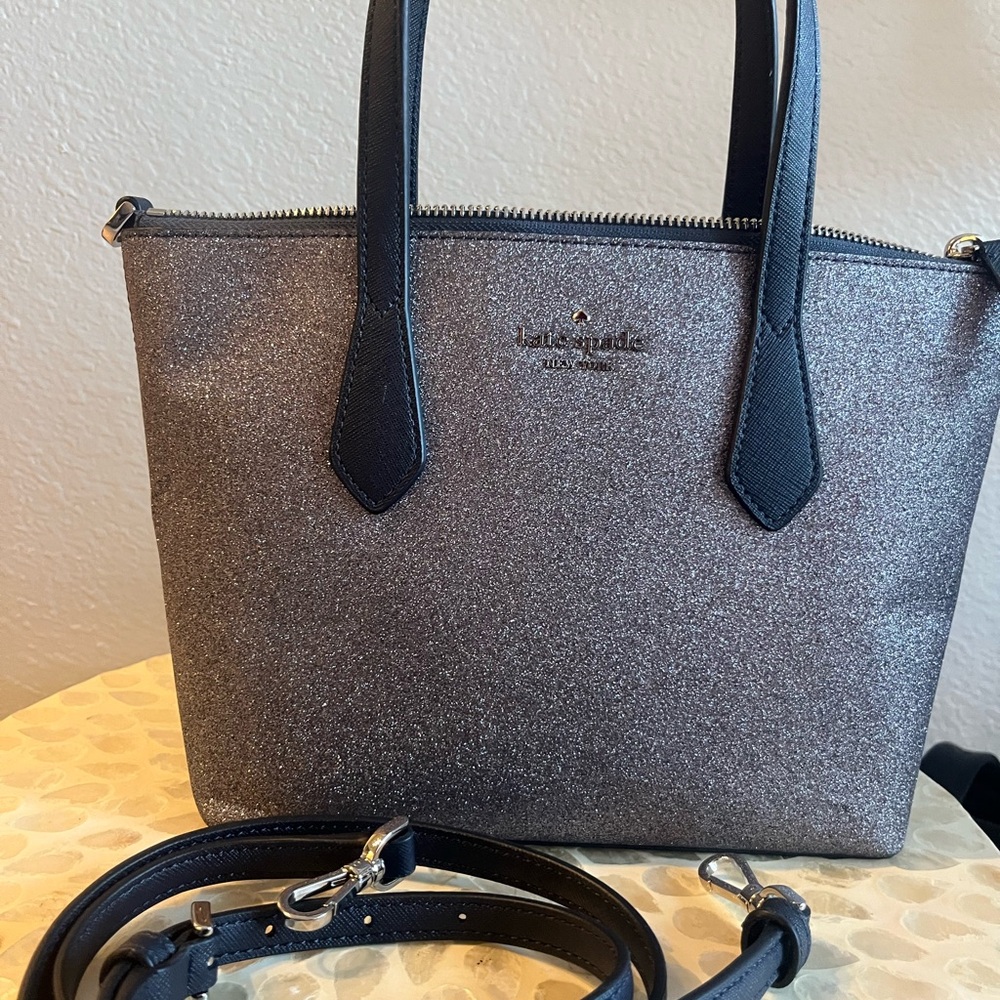 Kate Spade Black Sparkle Tote